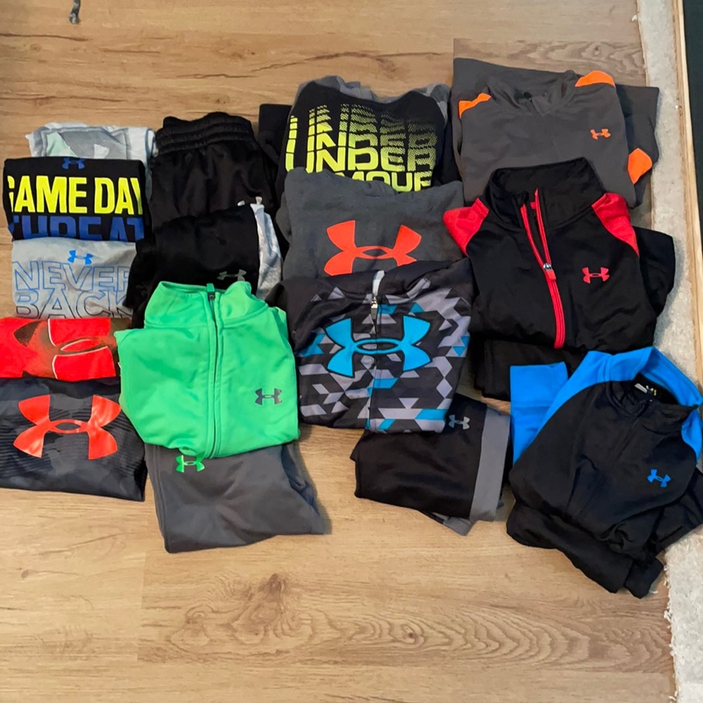 Lot of boys UA clothes